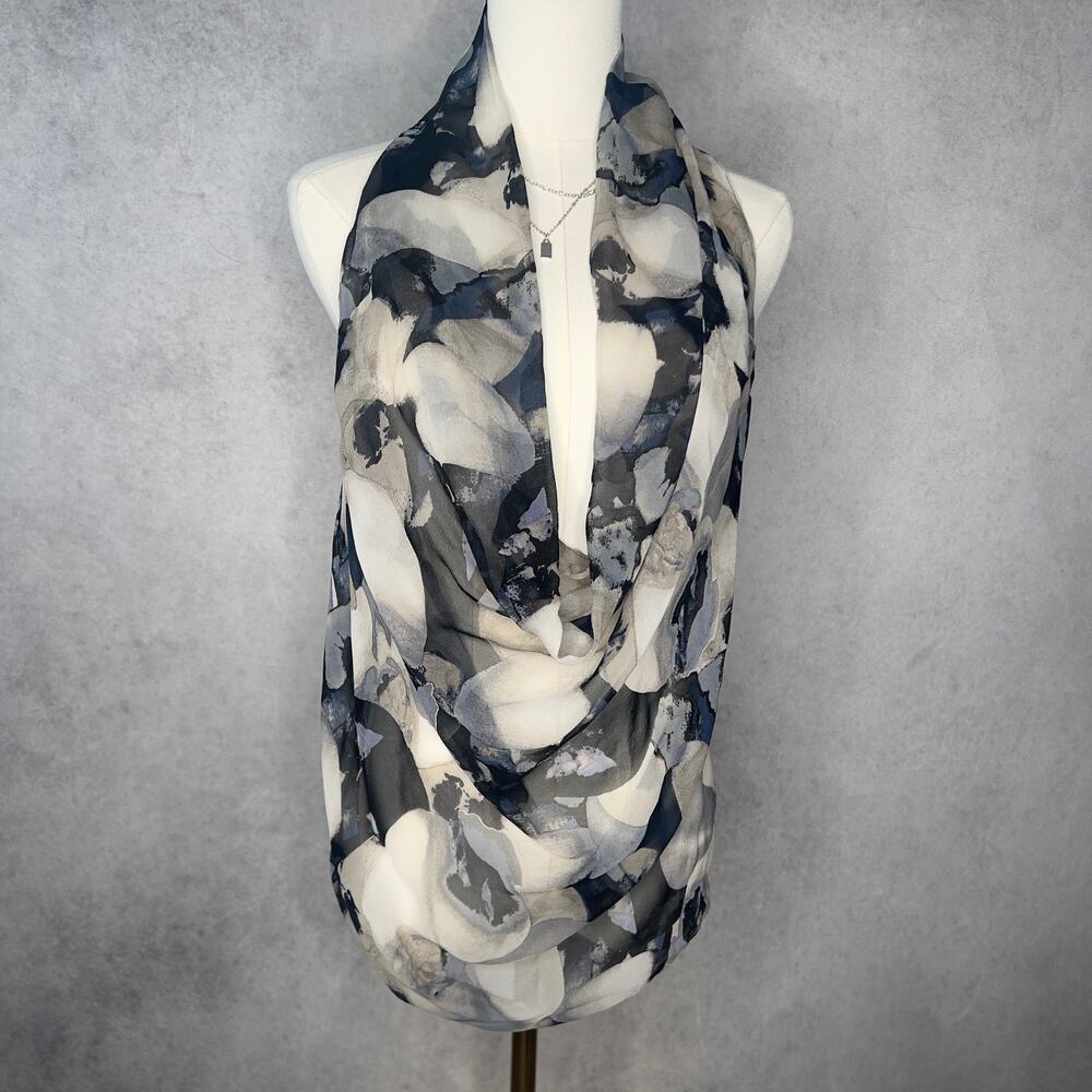 Maggie Ward Silk Floral Drape Blouse Sleeveless Semi Sheer Top Small
